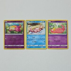 Pokemon Slowpoke Trading Cards - Pink, Yellow, Blue, Purple